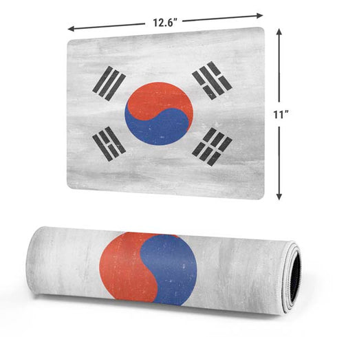 South Korean Flag Distressed Gaming Mouse Pad
