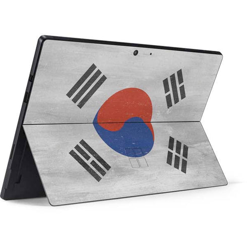 South Korean Flag Distressed Surface Pro 7 Skin
