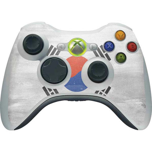 South Korean Flag Distressed Xbox 360 Wireless Controller Skin