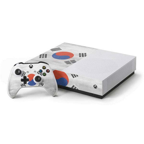 South Korean Flag Distressed Xbox One S All-Digital Edition Bundle Skin