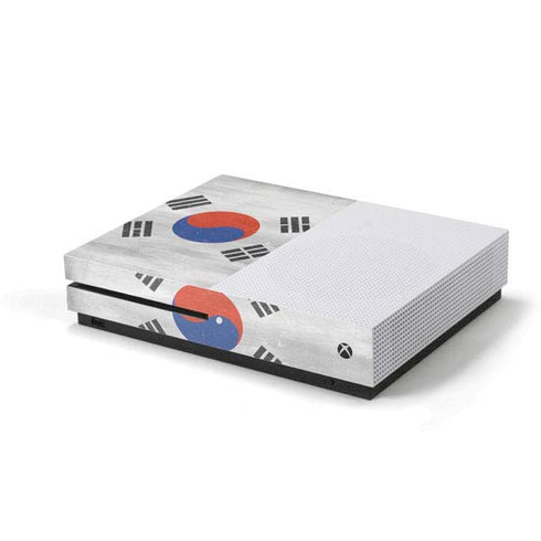 South Korean Flag Distressed Xbox One S Console Skin