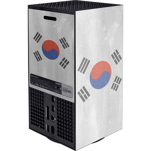 South Korean Flag Distressed Xbox Series X Console Skin
