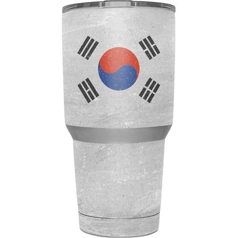 South Korean Flag Distressed Yeti 30oz Rambler Tumbler Skin