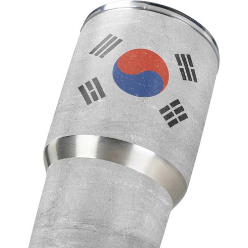South Korean Flag Distressed Yeti 30oz Rambler Tumbler Skin