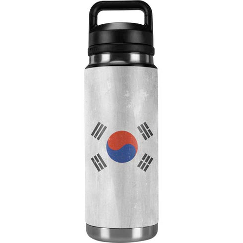 South Korean Flag Distressed YETI Rambler 26oz Bottle Skin