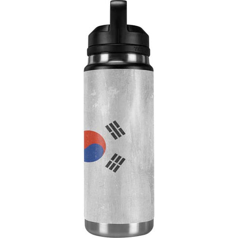 South Korean Flag Distressed YETI Rambler 26oz Bottle Skin