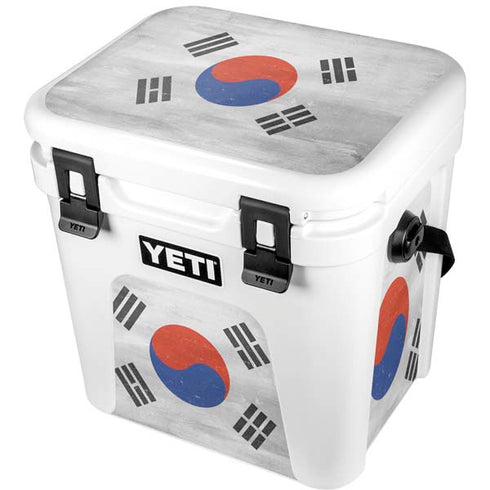 South Korean Flag Distressed YETI Roadie 24 Hard Cooler Skin