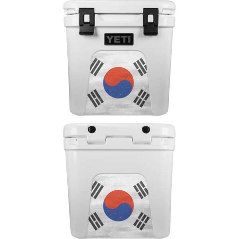 South Korean Flag Distressed YETI Roadie 24 Hard Cooler Skin