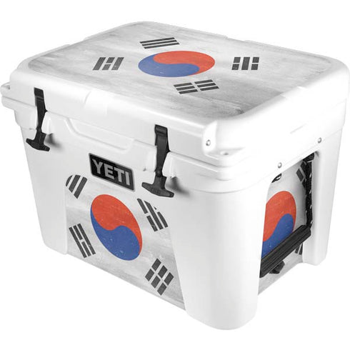 South Korean Flag Distressed YETI Tundra 35 Hard Cooler Skin