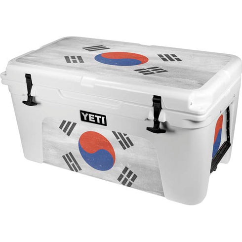 South Korean Flag Distressed YETI Tundra 65 Hard Cooler Skin