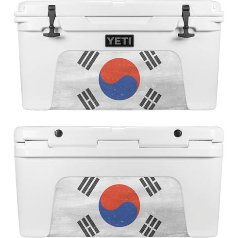 South Korean Flag Distressed YETI Tundra 65 Hard Cooler Skin