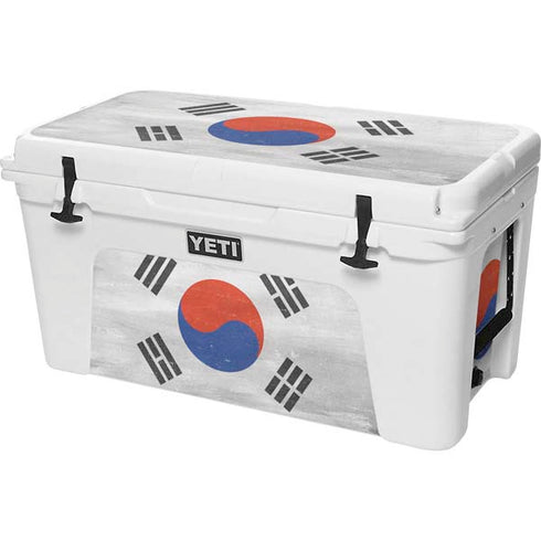 South Korean Flag Distressed YETI Tundra 75 Hard Cooler Skin