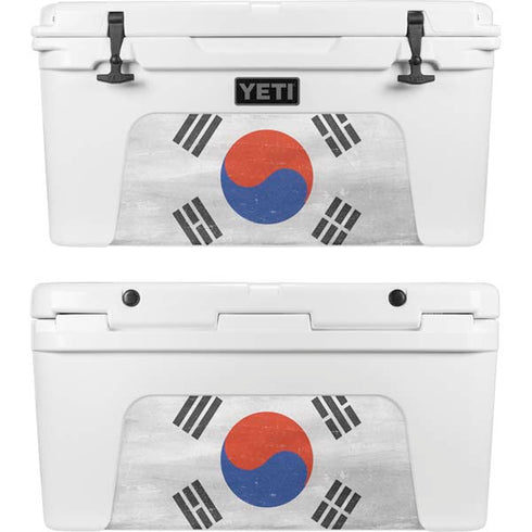 South Korean Flag Distressed YETI Tundra 75 Hard Cooler Skin