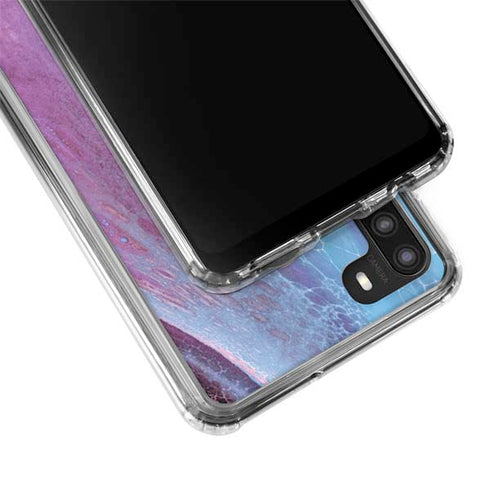 Space Marble Galaxy A21 Clear Case