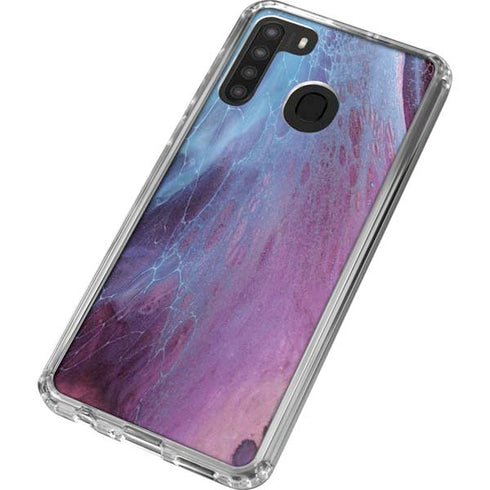 Space Marble Galaxy A21 Clear Case