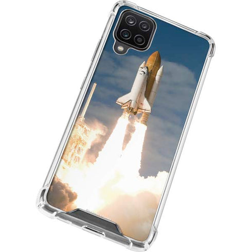 Space Shuttle Atlantis Liftoff Galaxy A12 Clear Case