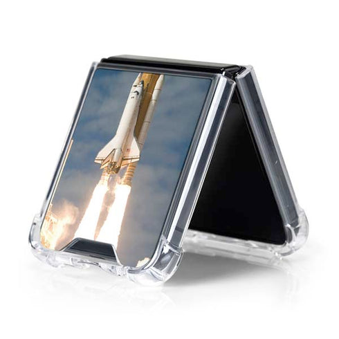 Space Shuttle Atlantis Liftoff Galaxy Z Flip5 5G Clear Case