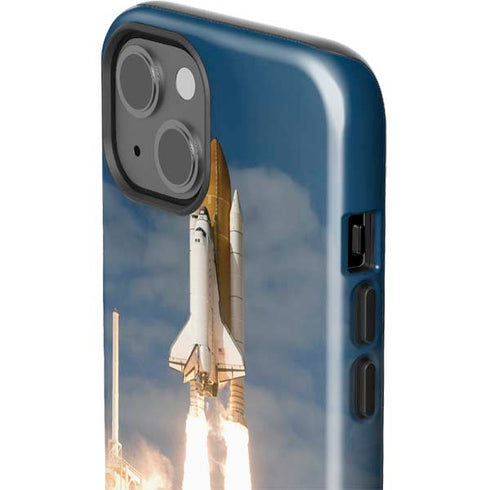 Space Shuttle Atlantis Liftoff iPhone 15 Impact Case