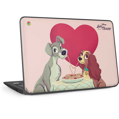 Disney Lady & The Tramp Spaghetti Dinner HP Chromebook Skin
