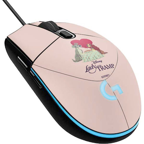 Disney Lady & The Tramp Spaghetti Dinner G203 Prodigy RGB Wired Gaming Mouse Skin