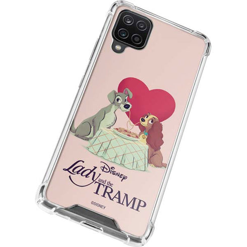 Disney Lady & The Tramp Spaghetti Dinner Galaxy A12 Clear Case