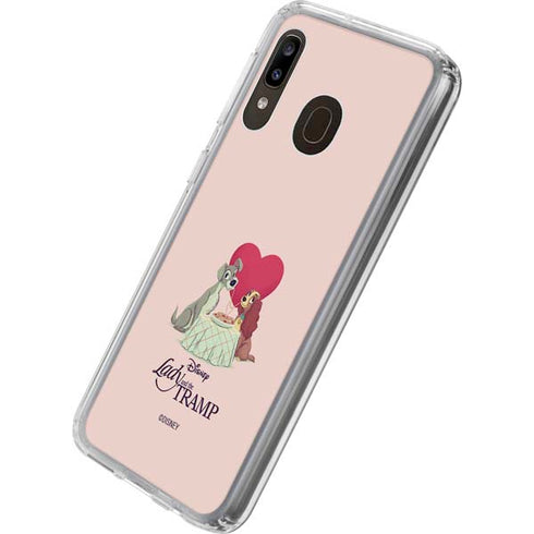 Disney Lady & The Tramp Spaghetti Dinner Galaxy A20 Clear Case