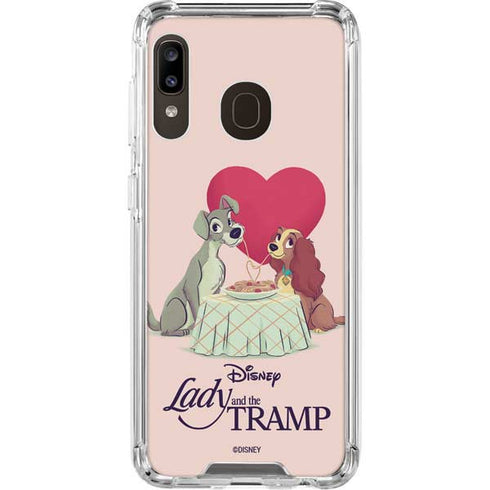 Disney Lady & The Tramp Spaghetti Dinner Galaxy A30 Clear Case