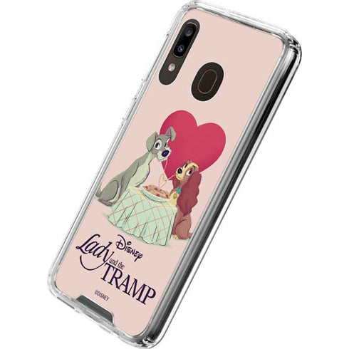 Disney Lady & The Tramp Spaghetti Dinner Galaxy A30 Clear Case
