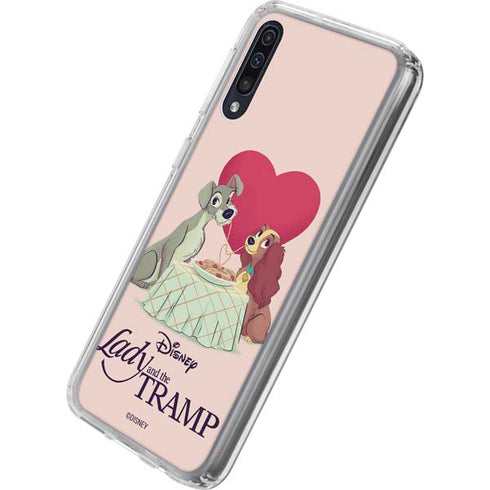Disney Lady & The Tramp Spaghetti Dinner Galaxy A50 Clear Case