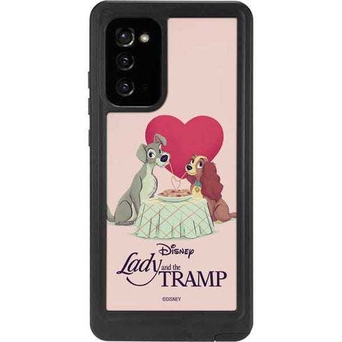 Disney Lady & The Tramp Spaghetti Dinner Galaxy Note20 5G Waterproof Case