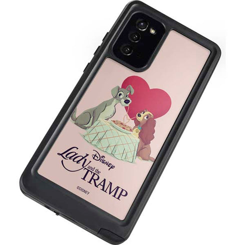 Disney Lady & The Tramp Spaghetti Dinner Galaxy Note20 5G Waterproof Case