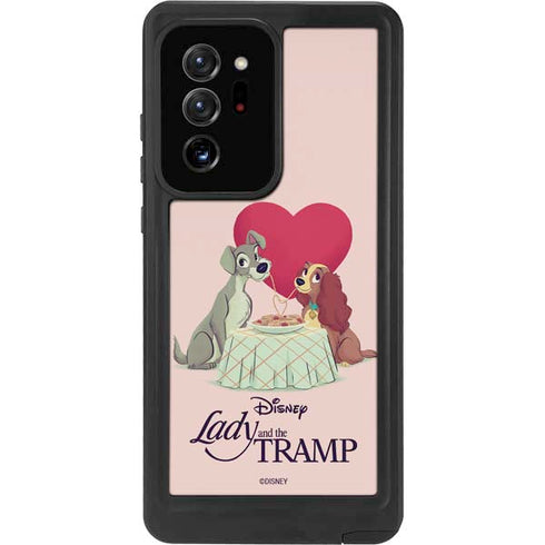 Disney Lady & The Tramp Spaghetti Dinner Galaxy Note20 Ultra 5G Waterproof Case