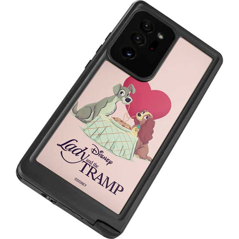 Disney Lady & The Tramp Spaghetti Dinner Galaxy Note20 Ultra 5G Waterproof Case