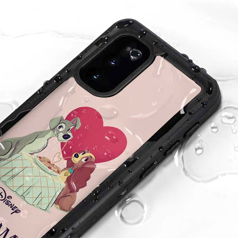 Disney Lady & The Tramp Spaghetti Dinner Galaxy S20 Waterproof Case