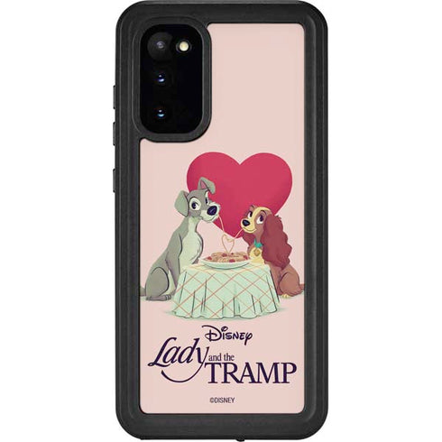 Disney Lady & The Tramp Spaghetti Dinner Galaxy S20 Waterproof Case