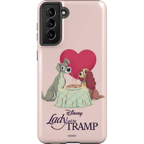 Disney Lady & The Tramp Spaghetti Dinner Galaxy S21 Plus 5G Pro Case