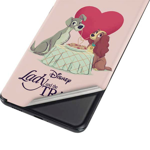 Disney Lady & The Tramp Spaghetti Dinner Galaxy S21 Plus 5G Skin