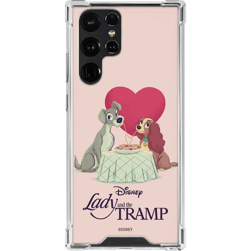 Disney Lady & The Tramp Spaghetti Dinner Galaxy S22 Ultra Clear Case