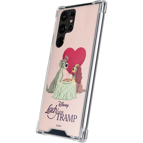 Disney Lady & The Tramp Spaghetti Dinner Galaxy S22 Ultra Clear Case