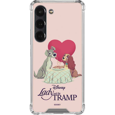 Disney Lady & The Tramp Spaghetti Dinner Galaxy S23 Clear Case