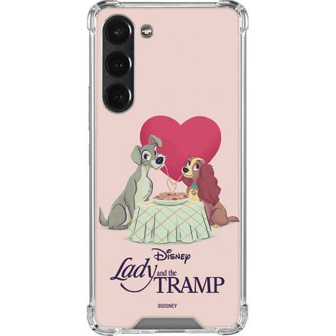 Disney Lady & The Tramp Spaghetti Dinner Galaxy S23 Plus Clear Case