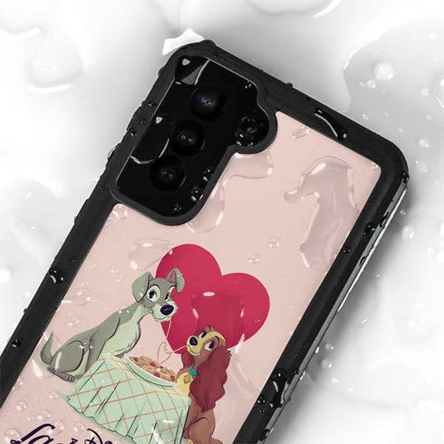 Disney Lady & The Tramp Spaghetti Dinner Galaxy S23 Plus Waterproof Case