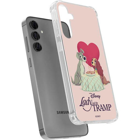 Disney Lady & The Tramp Spaghetti Dinner Galaxy S24 Plus Clear Case
