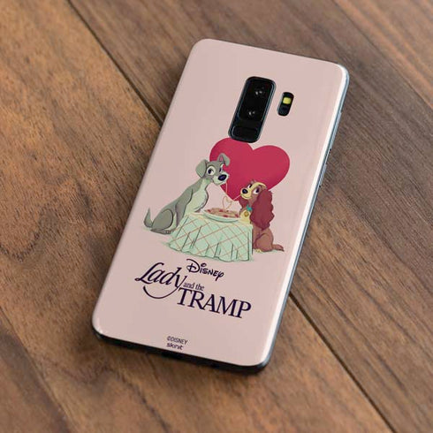 Disney Lady & The Tramp Spaghetti Dinner Galaxy S9 Plus Skin