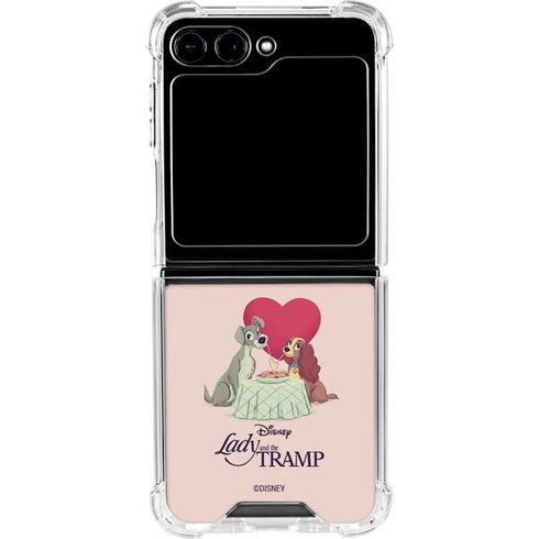Disney Lady & The Tramp Spaghetti Dinner Galaxy Z Flip5 5G Clear Case