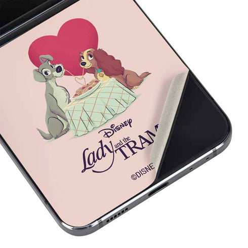 Disney Lady & The Tramp Spaghetti Dinner Galaxy Z Flip5 5G Skin