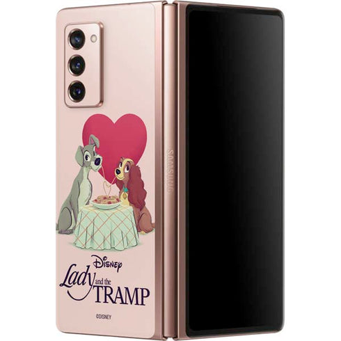 Disney Lady & The Tramp Spaghetti Dinner Galaxy Z Fold2 5G Skin