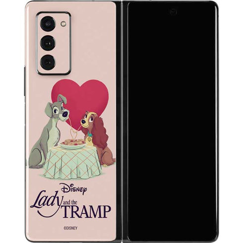 Disney Lady & The Tramp Spaghetti Dinner Galaxy Z Fold2 5G Skin