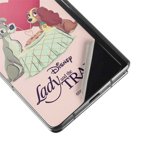 Disney Lady & The Tramp Spaghetti Dinner Galaxy Z Fold2 5G Skin