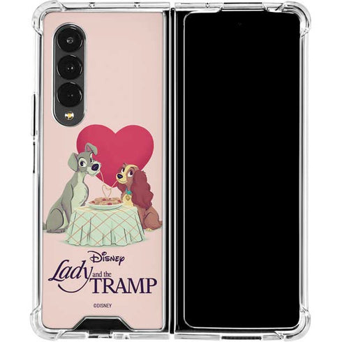 Disney Lady & The Tramp Spaghetti Dinner Galaxy Z Fold4 5G Clear Case